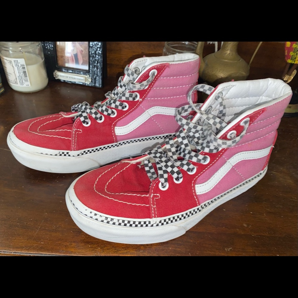 Kids pink and red vans size 2.5